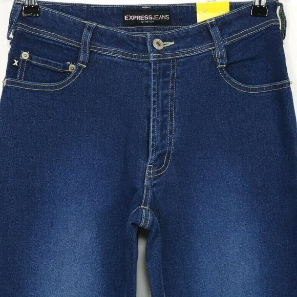 Vintage Express Fit & Flare Jeans Low Rise Sculpted Stretch 5 6 Long Tall - Picture 6 of 12